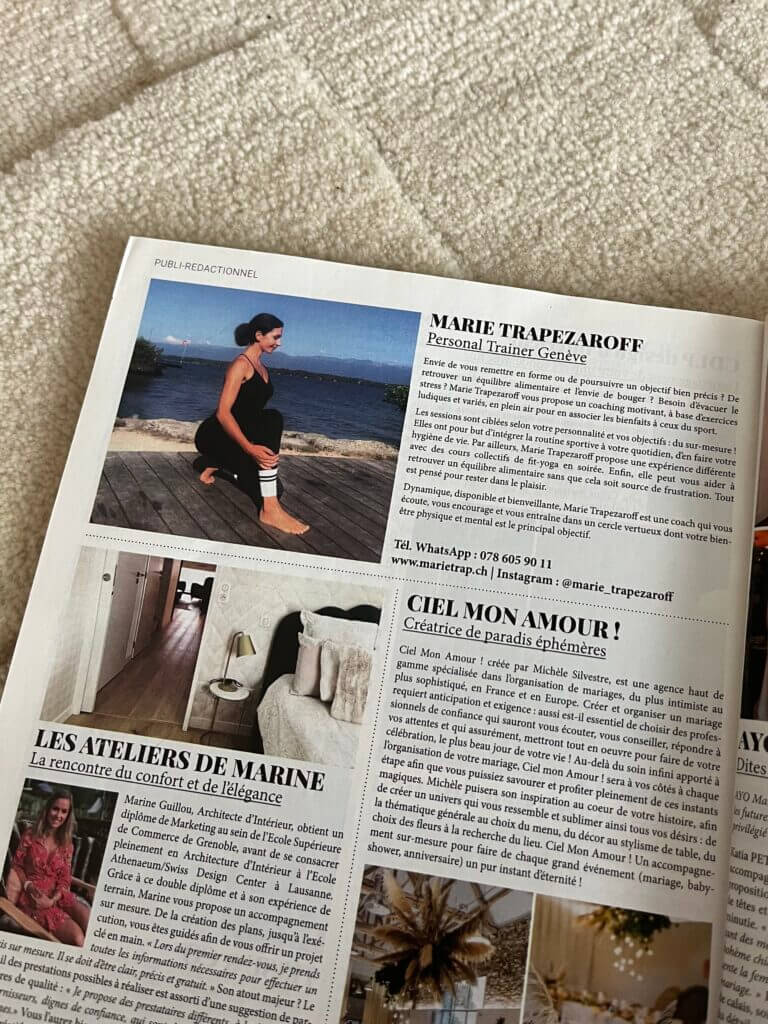 elle suisse marie trapezaroff coach sportive et pilates à genève Elle Suisse Marie Trapezaroff Coach Sportive et Pilates à Genève