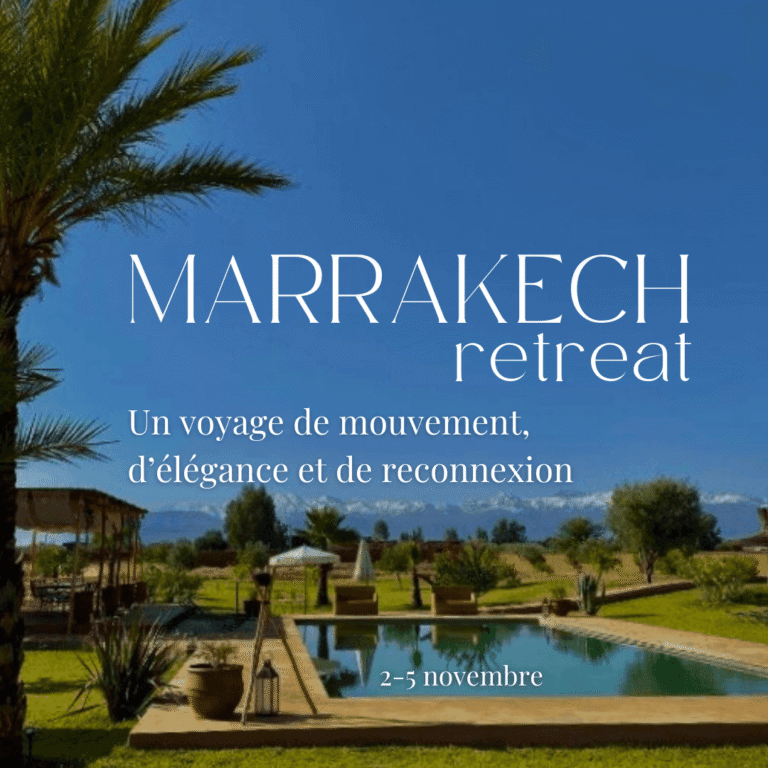 Retraite Wellness à Marrakech avec Marie Trapezaroff   Novembre 2025  Marie Trapezaroff   Coach Sportive et Pilates à Genève